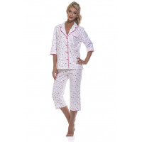 Женская уютная пижама с бриджами Délicate (E 1402)
