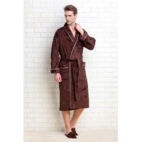 Мужской махровый халат STRONG MAN + тапочки в подарок (PM 923)