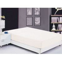 Простынь сатин на резинке белая (PRC-R-15) Вальтери 200х220