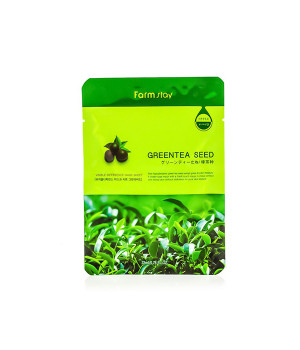 Тканевая маска для лица с экстрактом семян зеленого чая, 23мл, FarmStay